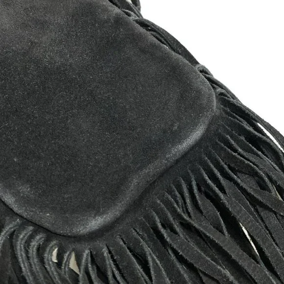 Saint Laurent Paris Shoulder Bag Anita Black Fringe - Picture 14 of 15